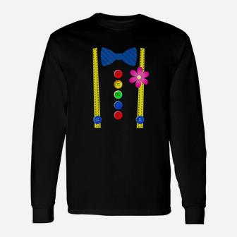 Clown Costume Circus Costume Halloween Long Sleeve T-Shirt - Seseable