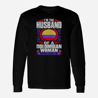 Im Colombian Woman Husband T-shirt Long Sleeve T-Shirt - Seseable