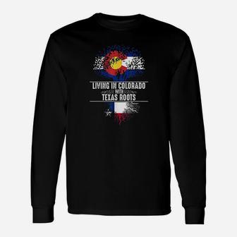 Colorado Home Texas Roots State Tree Flag Love Long Sleeve T-Shirt - Seseable