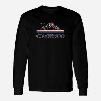 Colorado Mountains Colorado Retro Vintage Classic 80s Long Sleeve T-Shirt - Seseable