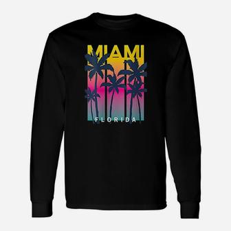 Cool Miami Florida Graphic I Love Miami Long Sleeve T-Shirt - Seseable