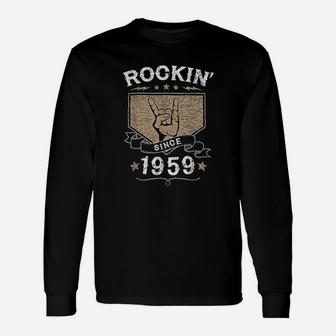 Cool Vintage Retro Rock N Roll 60th Birthday Long Sleeve T-Shirt - Seseable