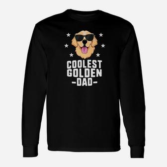 Coolest Golden Dad Shirt For Men Retriever New Dog Owner Long Sleeve T-Shirt - Seseable