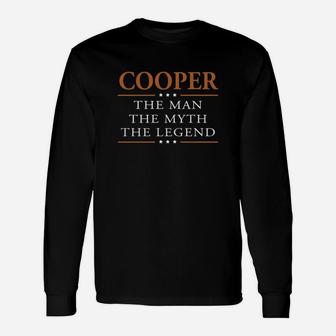 Cooper The Man The Myth The Legend Cooper Shirts Cooper The Man The Myth The Legend My Name Is Cooper Tshirts Cooper T-shirts Cooper Hoodie For Cooper Long Sleeve T-Shirt - Seseable