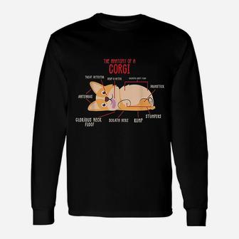 Corgi Anatomy Of A Corgi Dog Owner Long Sleeve T-Shirt - Seseable