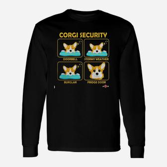 Corgi Shirt Corgi Security Corgi Long Sleeve T-Shirt - Seseable