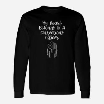 Corrections Officer Wife Girlfriend Correctional Long Sleeve T-Shirt - Seseable