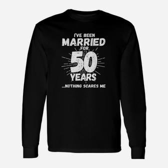 Couples Married 50 Years 50th Wedding Anniversary Long Sleeve T-Shirt - Seseable