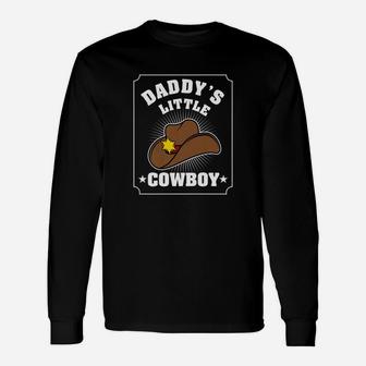 Cowboy Rodeo Boys Daddys Little Cowboy Horse Long Sleeve T-Shirt - Seseable