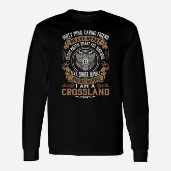 Crossland Last Name, Surname Tshirt Long Sleeve T-Shirt - Seseable