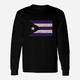 Cuba Flag Vintage Retro Cuban Long Sleeve T-Shirt - Seseable