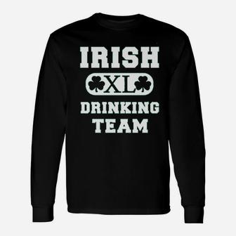Custom Saint Patricks Day Add Your Name And Number Long Sleeve T-Shirt - Seseable