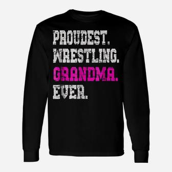 Custom Wrestling Grandma Tshirt, Best Grandma Ever Long Sleeve T-Shirt - Seseable