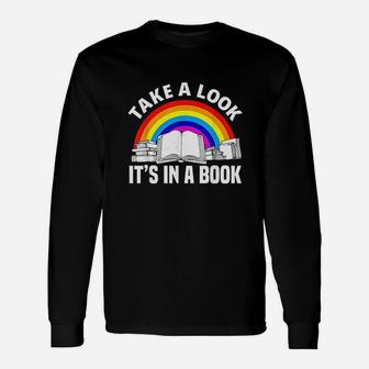 Cute Book Reader Rainbow Book Long Sleeve T-Shirt - Seseable