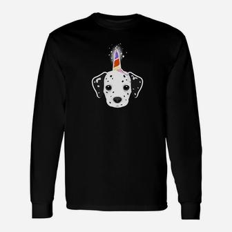 Cute Dalmatian Unicorn Premium For Dog Lovers Long Sleeve T-Shirt - Seseable