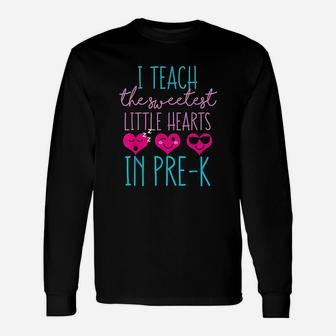 Cute Saying For Sweet Valentines Day Teacher Long Sleeve T-Shirt - Seseable