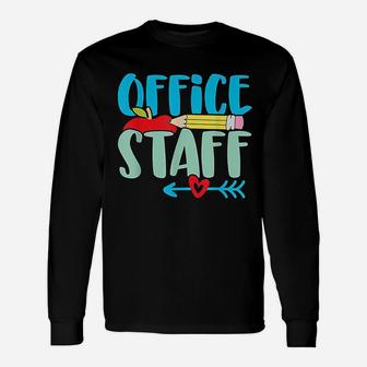 Cute School Front Office Staff Secretary Admin Appreciation Long Sleeve T-Shirt - Seseable