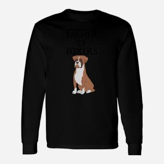 Cute Unique Boxer Dog Puppy Fur Dad Long Sleeve T-Shirt - Seseable