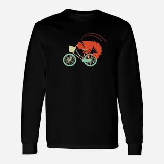 Cycling Lobster Tees Bicycle T-shirt Long Sleeve T-Shirt - Seseable