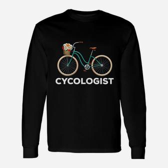 Cycologist Lady Cycling Road Bike Cyclist Long Sleeve T-Shirt - Seseable