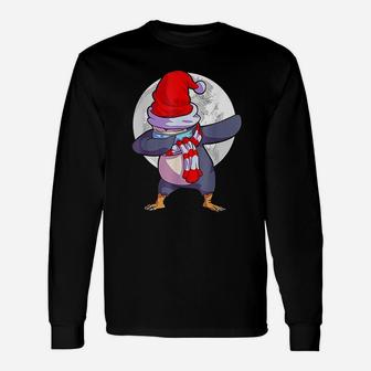 Dabbing Penguin Wearing Christmas 2020 Long Sleeve T-Shirt - Seseable