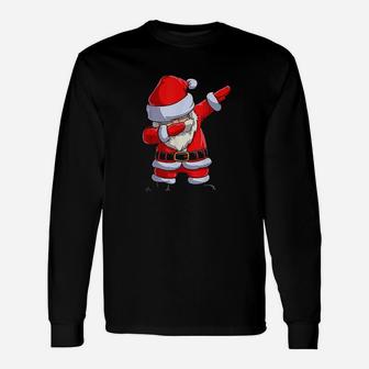 Dabbing Santa Claus Christmas Boys Girls Dab Xmas Long Sleeve T-Shirt - Seseable