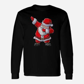 Dabbing Santa Claus Christmas Boys Girls Dab Xmas Long Sleeve T-Shirt - Seseable