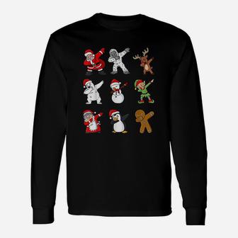 Dabbing Santa Claus And Friends Christmas Boys Girls Long Sleeve T-Shirt | Seseable UK