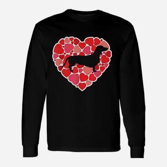 Dachshund For Dog Lovers Valentine Day Dachshund Long Sleeve T-Shirt - Seseable