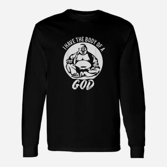 Dad Bod Idea I Have The Body Of A God Long Sleeve T-Shirt - Seseable