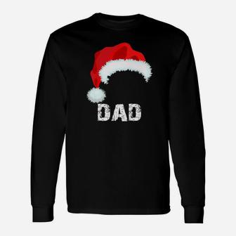 Dad Christmas Santa Matching Pajamas Papa Long Sleeve T-Shirt - Seseable