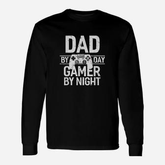 Dad By Day Soon To Be Dad Husband Gamer Long Sleeve T-Shirt - Seseable