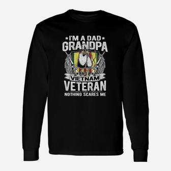 A Dad Grandpa And A Vietnam Veteran Grandfather Long Sleeve T-Shirt - Seseable