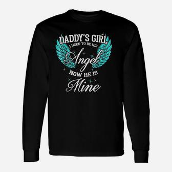 My Dad Is My Guardian Daddy Girl Long Sleeve T-Shirt - Seseable