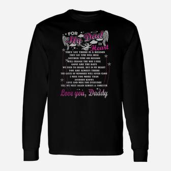 For My Dad In Heaven Love You, Daddy Long Sleeve T-Shirt - Seseable