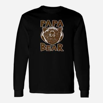 Dad Life Papa Bear S Hunting Father Holiday Long Sleeve T-Shirt - Seseable