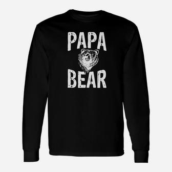 Dad Life Shirts Papa Bear S Hunting Father Holiday Long Sleeve T-Shirt - Seseable