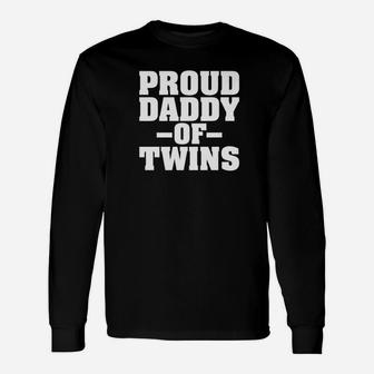 Dad Life Shirts Proud Daddy Of Twins S Father Men Long Sleeve T-Shirt - Seseable