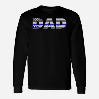Dad Police Law Enforcement Officer Proud Police Dad Shirt Long Sleeve T-Shirt - Seseable