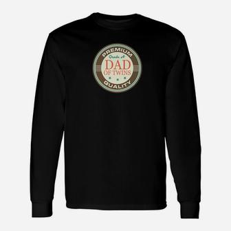 Dad Of Twins Fathers Day dy Premium Long Sleeve T-Shirt - Seseable