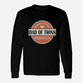 Dad Of Twins Vintage Long Sleeve T-Shirt - Seseable
