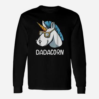 Dadacorn Cool Unicorn Dad Father Long Sleeve T-Shirt - Seseable