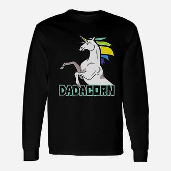 Dadacorn Unicorn Father, best christmas gifts for dad Long Sleeve T-Shirt - Seseable