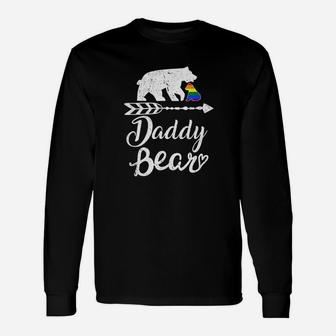 Daddy Bear Lgbt Rainbow Pride Gay Lesbian Long Sleeve T-Shirt - Seseable