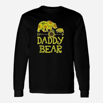 Daddy Bear Sunflower Mother Father Long Sleeve T-Shirt - Seseable