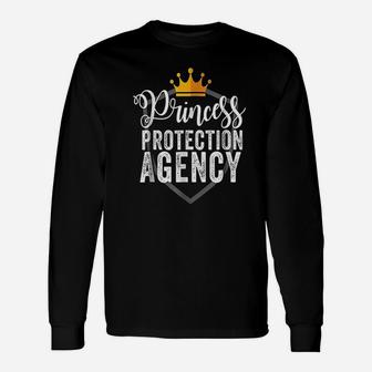 Daddy Of Daughters Princess Protection Agency Brother Long Sleeve T-Shirt - Seseable