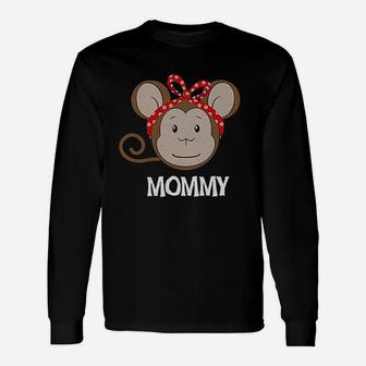 Daddy Mommy Monkey Personalized Monkey Long Sleeve T-Shirt - Seseable