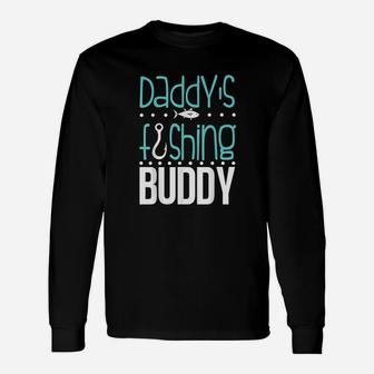 Daddys Fishing Buddy Father Kid Matching Long Sleeve T-Shirt | Seseable UK
