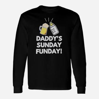 Daddys Sunday Funday 1st Fathers Day Onesie Long Sleeve T-Shirt - Seseable