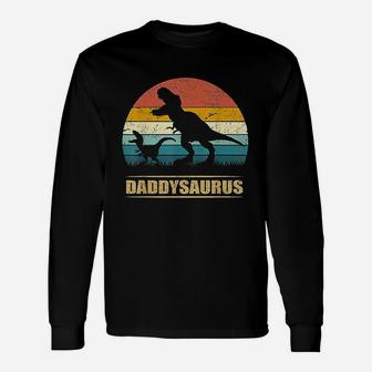 Daddysaurus Fathers Day Rex Daddy Saurus Long Sleeve T-Shirt - Seseable